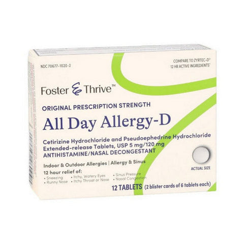 All Day Allergy-D 12 Tabs by Foster And Thrive