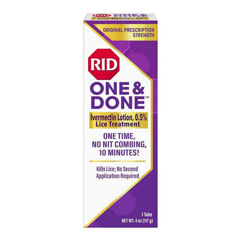 Rid, One & Done Just One Application Head Lice Treatment, 4 Oz Rid