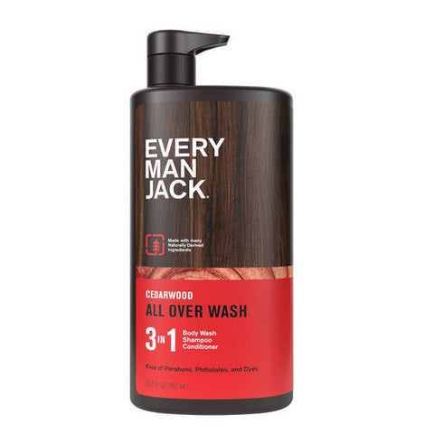 Every Man Jack, 3-in-1 All Over Wash Cedarwood, 32 Oz Every Man Jack