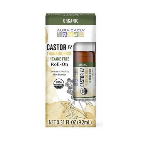 Aura Cacia, Castor Oil And Frankincense Roll-On, 0.31 Oz Aura Cacia