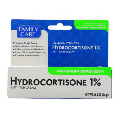 Family Care, Anti Itch Relief Cream Hydrocortisone 1%, 0.5 Oz Family Care