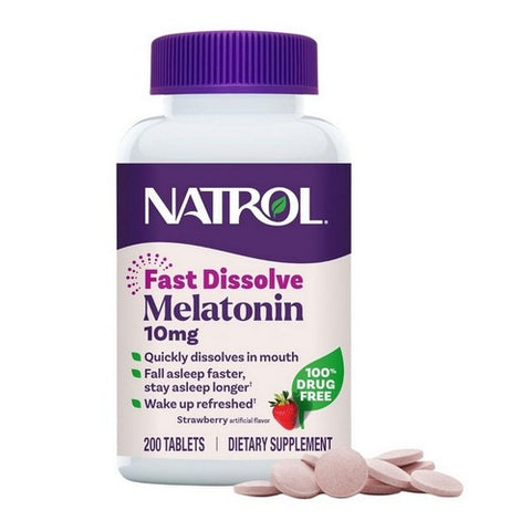 Fast Dissolve Melatonin Strawberry-Flavored 200 Tabs by Natrol