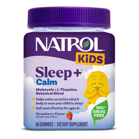 Kids Sleep Calm Melatonin With L-Theanine Strawberry Flavor 60 Gummies by Natrol