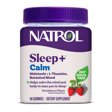 Natrol, Sleep Plus Calm Strawberry Gummies, 60 Count Natrol
