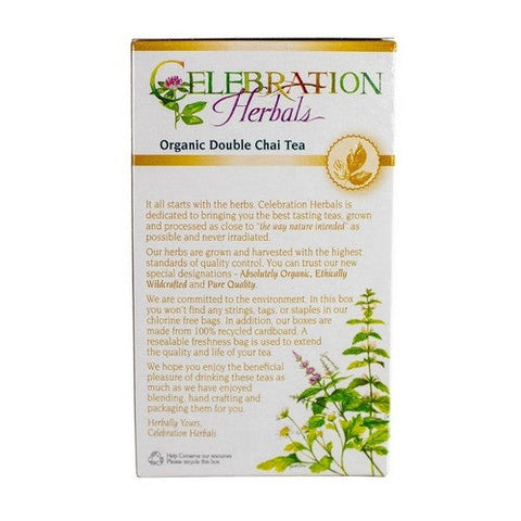 Celebration Herbals, Organic Double Chai Tea, 24 Bags Celebration Herbals