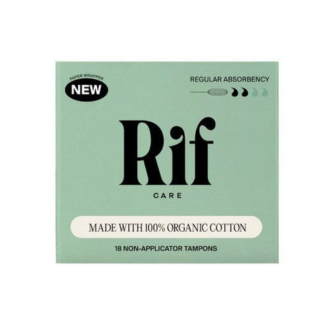Rif Care, Organic Cotton Non Applicator Tampons Regular, 18 Count Rif Care
