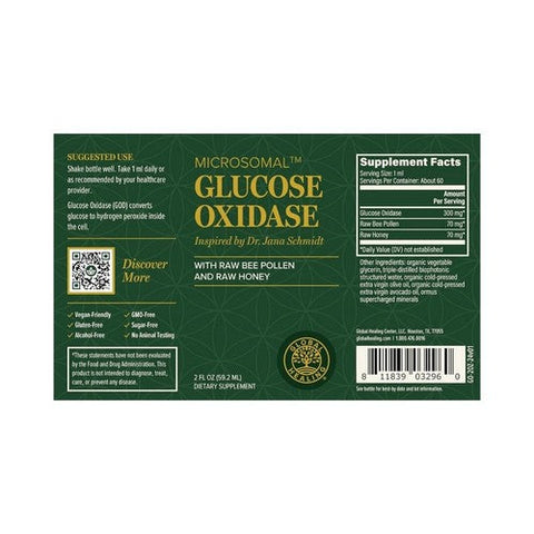 Global Healing Center, Glucose Oxidase With Bee Pollen And Raw Honey, 2 Oz Global Healing Center