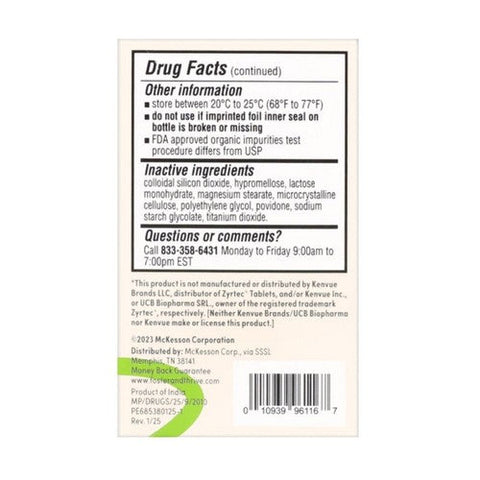 Foster And Thrive, All Day Allergy Cetirizine HCI, 10 Mg, 14 Tabs Foster And Thrive