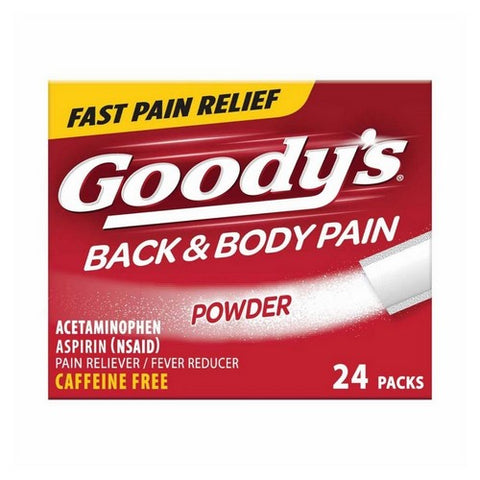 Goody's, Back And Body Pain Reliever Powder Packs, 24 Count Goody's
