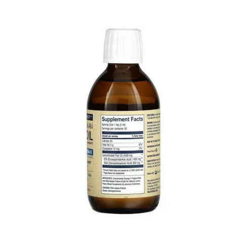 Wiley's Finest, Wild Alaskan Fish Oil Peak Omega-3 Liquid Natural Lemon, 8.45 Oz Wiley's Finest