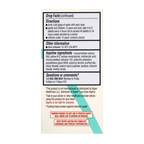 Foster And Thrive, Low Dose Aspirin, 81 Mg, 120 Tabs Foster And Thrive