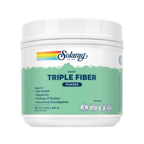 Solaray, Triple Fiber Powder Unflavored, 14 Oz Solaray