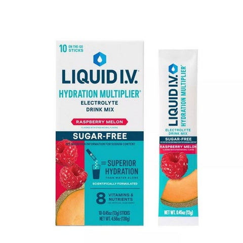 Liquid I.V, Sugar Free Hydration Multiplier Melon Raspberry, 4.58 Oz Liquid I.V