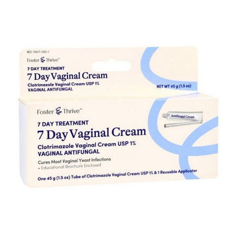 Foster And Thrive, 7 Day Clotrimazole USP 1% Vaginal Cream, 1.5 Oz Foster And Thrive