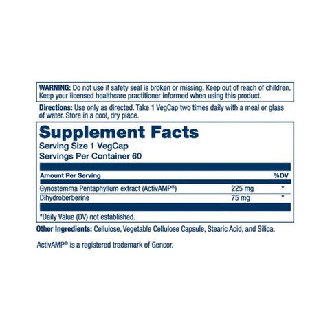 Solaray, AMPK Activator Plus Dihydroberberine, 60 Count Solaray