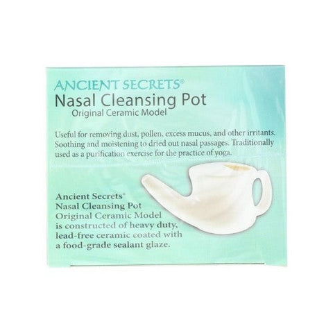 Ancient Secrets, Nasal Cleansing Ceramic Pot, 1 Pot Ancient Secrets