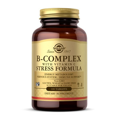 Solgar, B-Complex With Vitamin C Stress Formula, 100 Tabs Solgar
