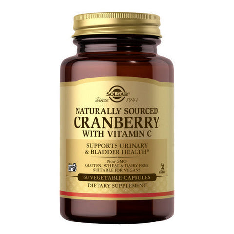 Solgar, Natural Cranberry with Vitamin C Vegetable Capsules, 60 V Caps Solgar