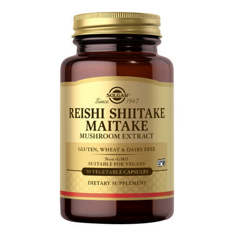 Solgar, Reishi Shiitake Maitake Mushroom Extract Vegetable Capsules, 50 V Caps Solgar
