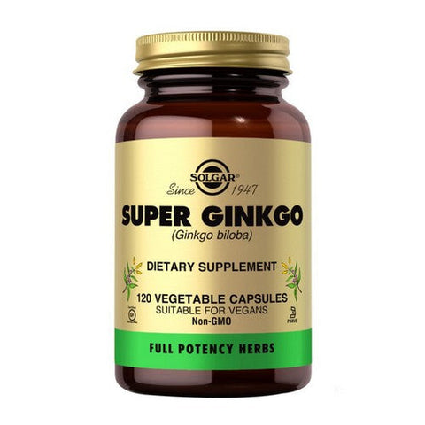 Solgar, Super Ginkgo, 60 MG, 120 V Caps Solgar