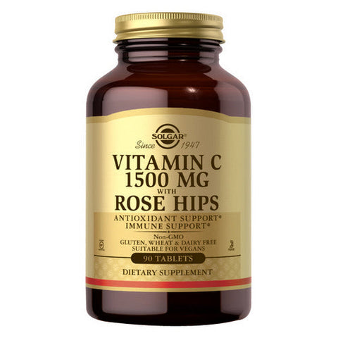 Solgar, Vitamin C with Rose Hips, 1500 mg, 90 Tabs Solgar