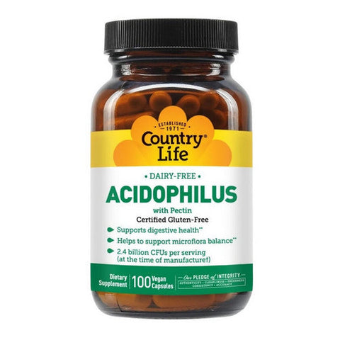 Country Life, Acidophilus with Pectin Vegetarian, 100 Caps Country Life