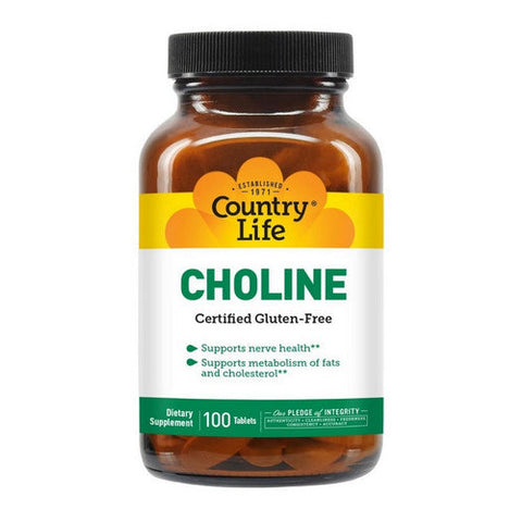 Country Life, Choline, 266 Mg, 100 Tabs Country Life