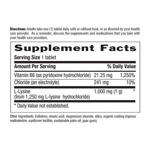 Country Life, L-Lysine with B-6, 1000 MG, 100 Tabs Country Life