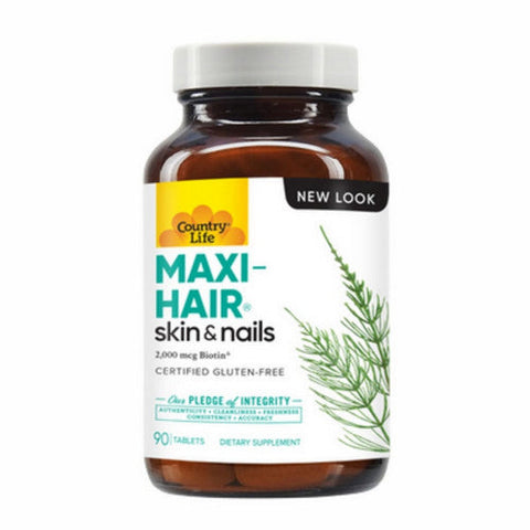 Country Life, Maxi-Hair Skin And Nails, 2000 Mcg, 90 Tabs Country Life