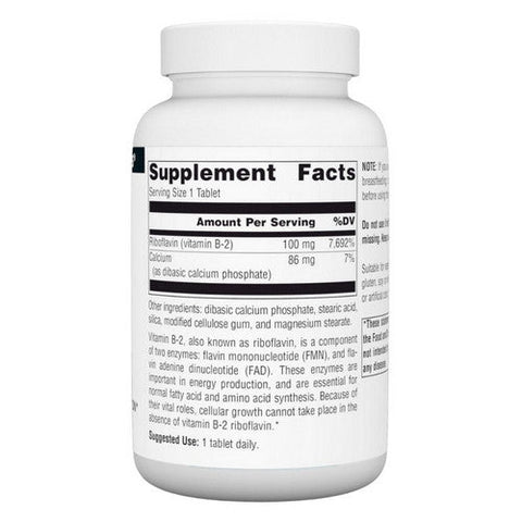 Source Naturals, Vitamin B-2, 100 mg, 250 Tabs Source Naturals