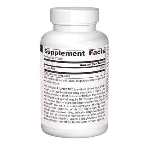 Source Naturals, R-Lipoic Acid, 50 mg, 30 Tabs Source Naturals