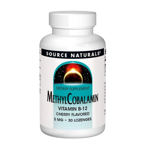 Source Naturals, MethylCobalamin Cherry, 5 mg, 30 Tabs Source Naturals
