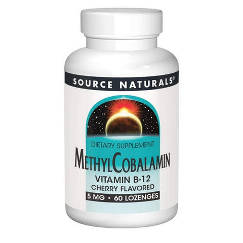 Source Naturals, MethylCobalamin Cherry, 5 mg, 60 Tabs Source Naturals