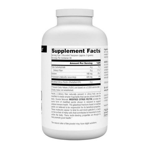 Source Naturals, Modified Citrus Pectin PectImmune, 400 Grams Source Naturals
