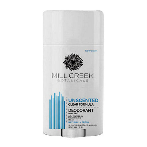 Mill Creek Botanicals, Unscented Stick Deodorant, UNSCENTED STICK, 2.5 OZ Mill Creek Botanicals