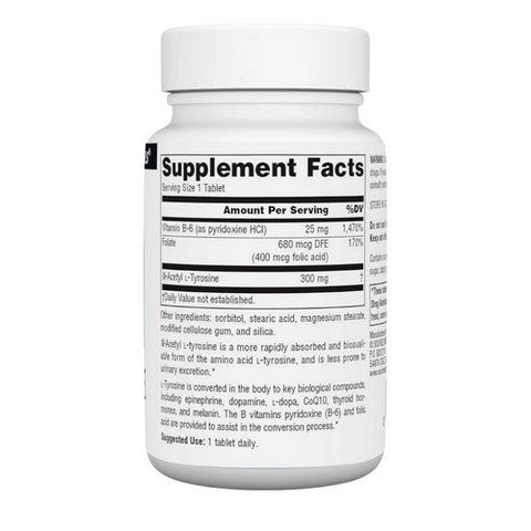 Source Naturals, N-Acetyl L-Tyrosine, 300 mg, 60 Tabs Source Naturals
