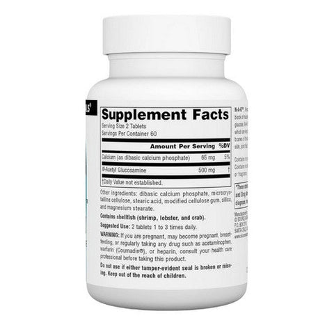 Source Naturals, N-A-G N-Acetyl Glucosamine, 250 Mg, 120 Tabs Source Naturals