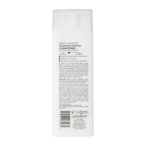 Giovanni Cosmetics, Direct Leave-In Weightless Moisture Conditioner For All Hair Types, 8.5 oz Giovanni Cosmetics