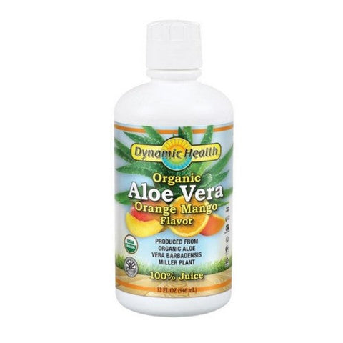 Dynamic Health Laboratories, Organic Aloe Vera Juice, Orange-Mango Flavor 32 OZ Dynamic Health Laboratories