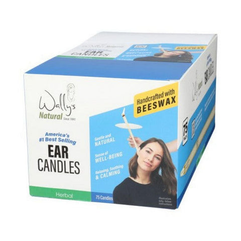 Wallys Natural Products, EAR CANDLE,BEESWAX HERBAL, 75pk Wallys Natural Products