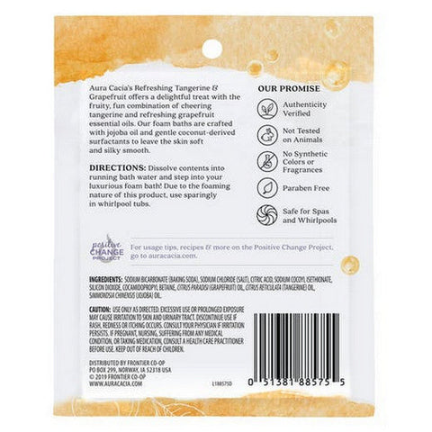 Aura Cacia, Aromatherapy Foam Bath, Tangerine/Grapefruit 2.5 oz Aura Cacia