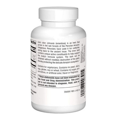 Source Naturals, Cat's Claw, 1000 MG, 60 Tabs Source Naturals