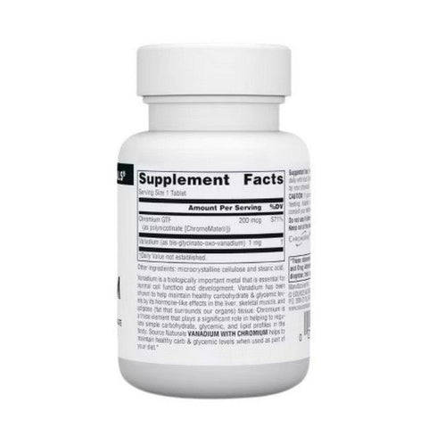 Source Naturals, Vanadium With Chromium, 90 Tabs Source Naturals