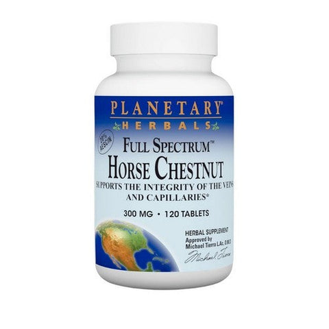 Planetary Herbals, Full Spectrum Horse Chestnut, 300 mg, 120 Tabs Planetary Herbals