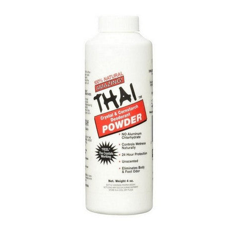 Thai Deodorant Stone, Crystal And Cornstarch Deodorant Body Powder, 3 Oz Thai Deodorant Stone
