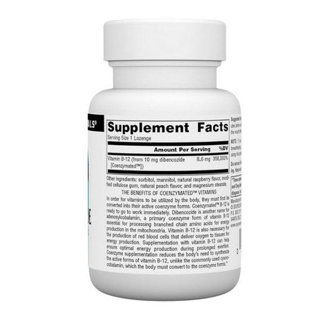 Source Naturals, Dibencozide Sublingual, 10000 mcg, 30 Tabs Source Naturals