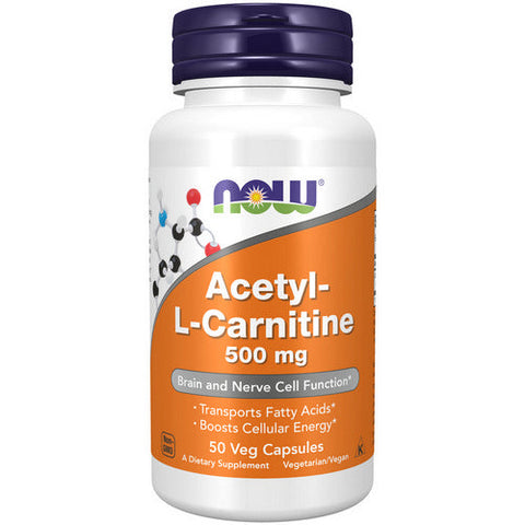 Now Foods, Acetyl-L Carnitine, 500 Mg, 50 Veg Caps Now Foods