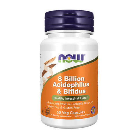 Now Foods, 8 Billion Acidophilus & Bifidus, 60 Caps Now Foods