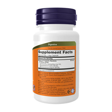 Now Foods, 8 Billion Acidophilus & Bifidus, 60 Caps Now Foods