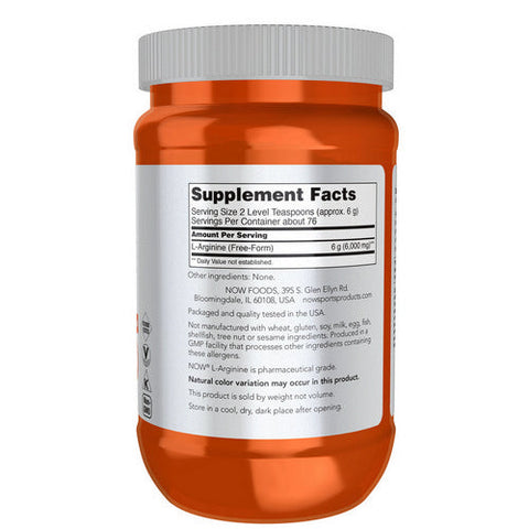 Now Foods, L-Arginine Powder, POWDER, 1 Lb Now Foods